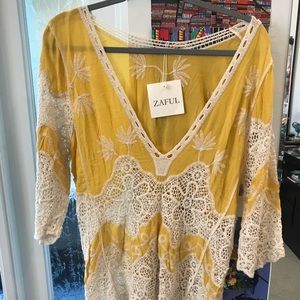 Zaful crochet beach cover up!